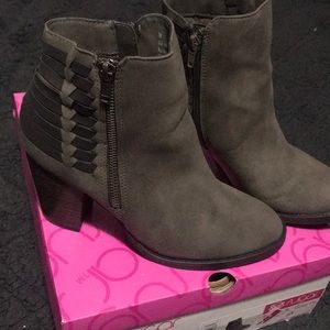 Gray booties